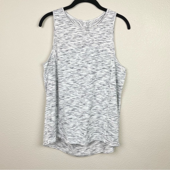 Lululemon Women's 10 Low Key Tank Tiger Space Dye White Black Gorpcore Gym Train - Picture 2 of 11